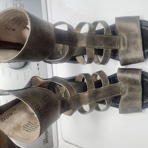 Brown Structured Sandals with Supportive Design By Freebird